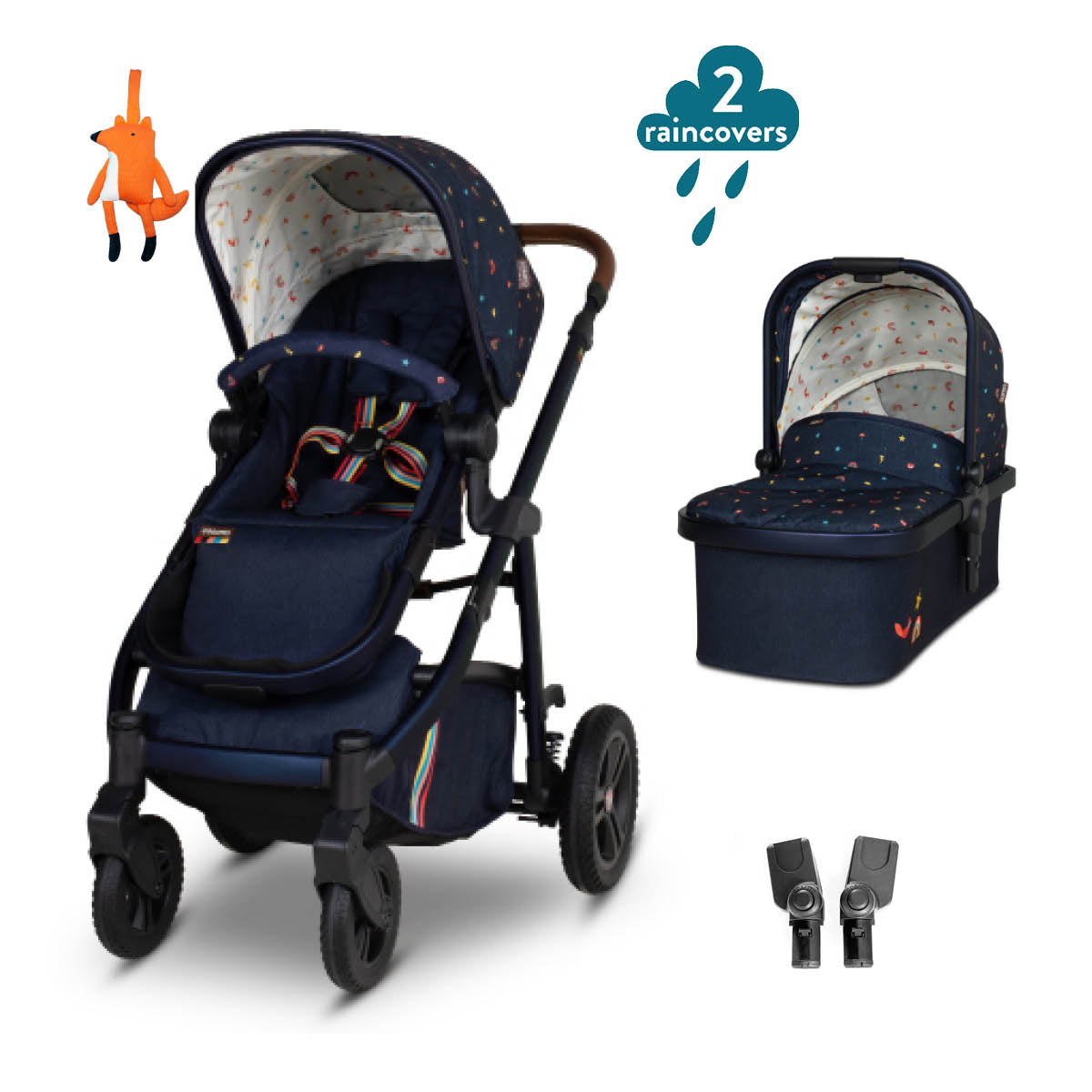 Pack Wow 3 con Carrito y Silla de Paseo - Doodle Days